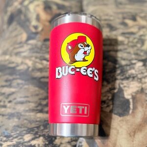 Yeti Red Tumbler with Buc-ee's Logo